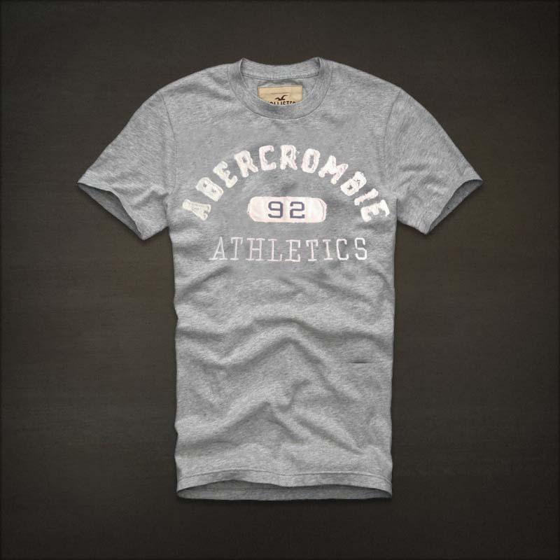 Abercrombie Fitch Hombres De Cuello Redondo Corto Remera AF5286